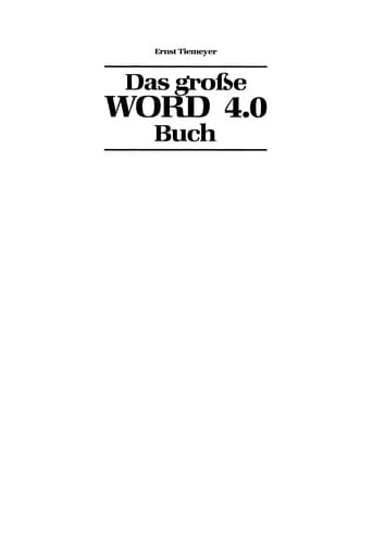 Das große WORD 4.0 Buch