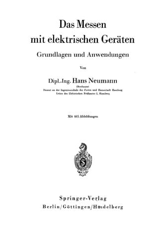 Das Messen mit elektrischen Geräten