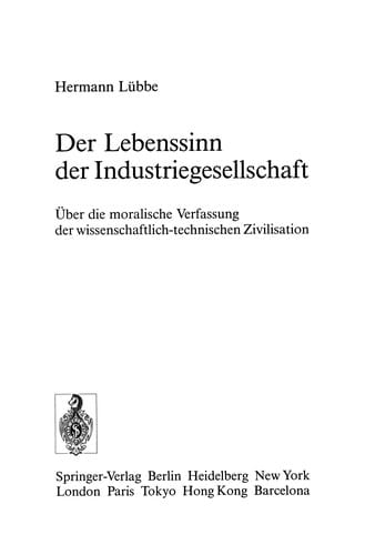 Der Lebenssinn der Industriegesellschaft