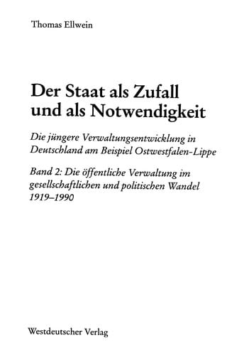 Der Staat als Zufall und als Notwendigkeit