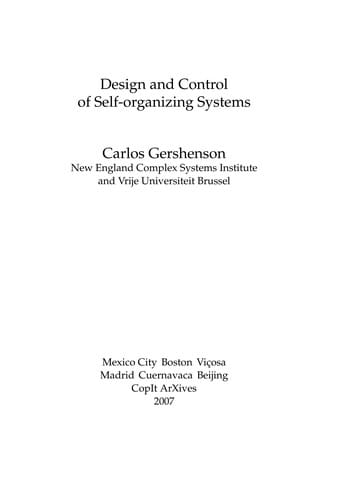 Design and control of self-organizing systems