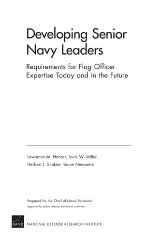 Developing senior Navy leaders