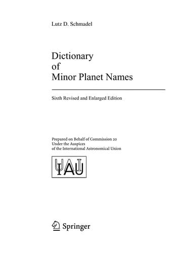Dictionary of Minor Planet Names
