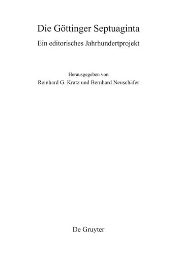Die Göttinger Septuaginta