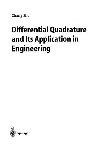 Differential Quadrature and Its Application in Engineering
