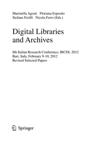 Digital Libraries and Archives
