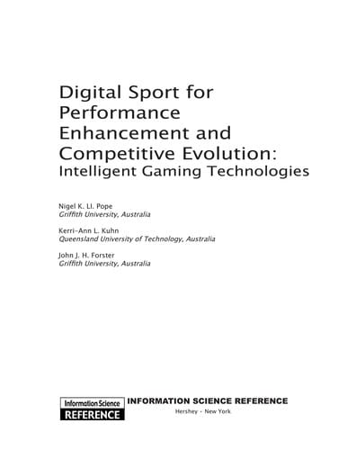 Digital sport for performance enhancement and competitive evolution