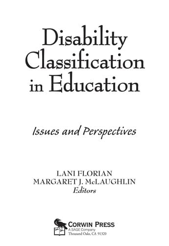 Disability classification in education