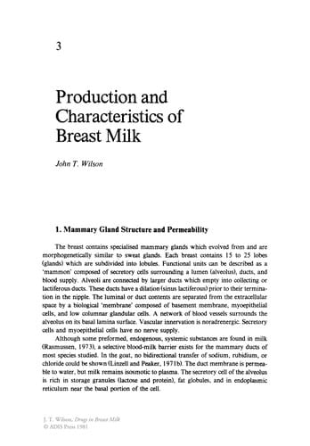 Drugs in Breast Milk