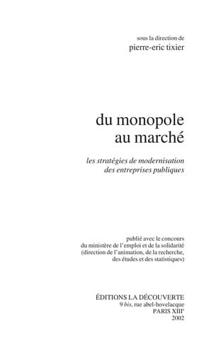 Du monopole au marché