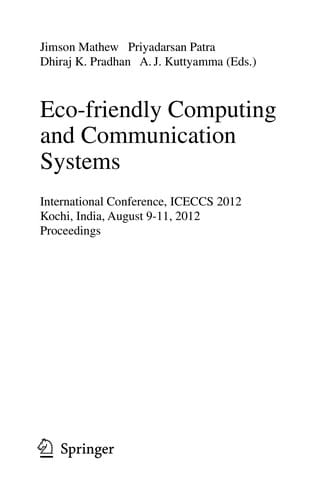 Eco-friendly Computing and Communication Systems
