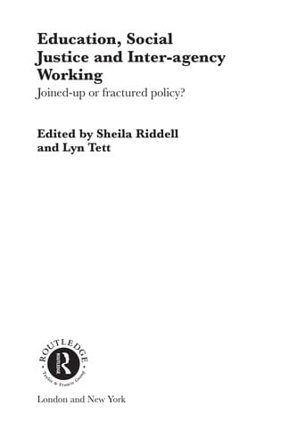 Education, social justice and inter-agency working