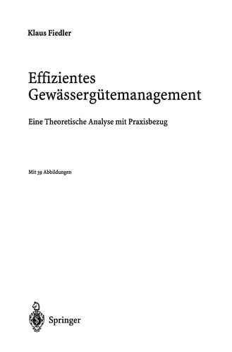 Effizientes Gewässergütemanagement