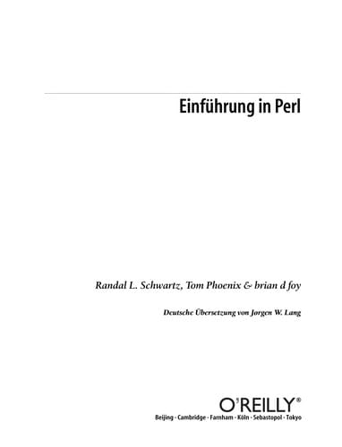 Einführung in Perl