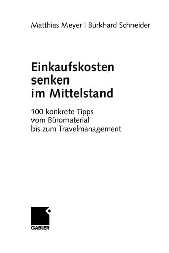 Einkaufskosten senken im Mittelstand