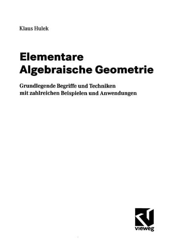 Elementare Algebraische Geometrie