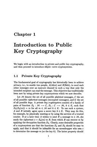 Elliptic Curve Public Key Cryptosystems