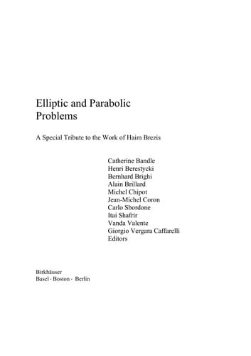 Elliptic and parabolic problems