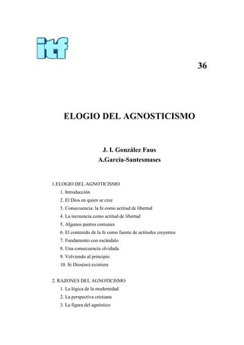 Elogio del agnosticismo