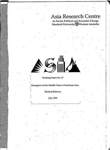 The emergence of the middle class in Southeast Asia