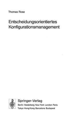 Entscheidungsorientiertes Konfigurationsmanagement