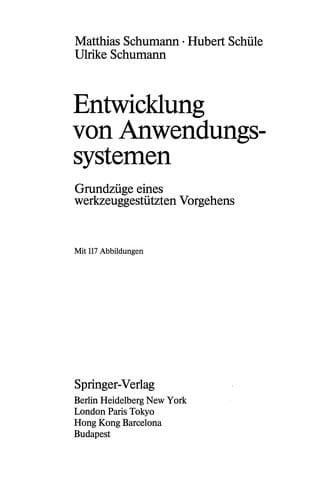 Entwicklung von Anwendungssystemen