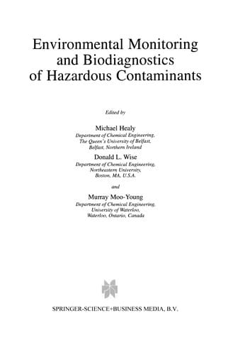 Environmental Monitoring and Biodiagnostics of Hazardous Contaminants