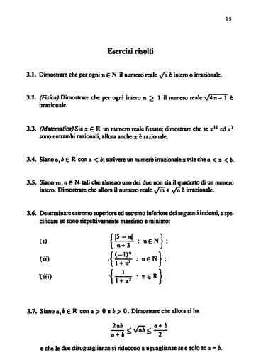 Esercizi di analisi matematica 1