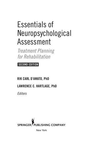 Essentials of neuropsychological assessment
