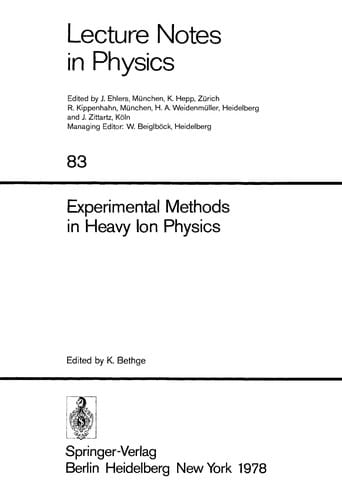 Experimental methods in heavy ion physics