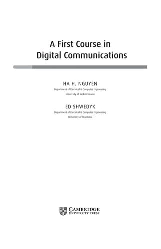 A First Course in Digital Communications