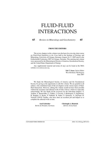 Fluid-fluid interactions