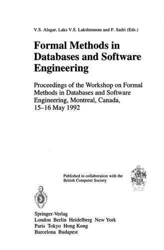 Formal Methods in Databases and Software Engineering
