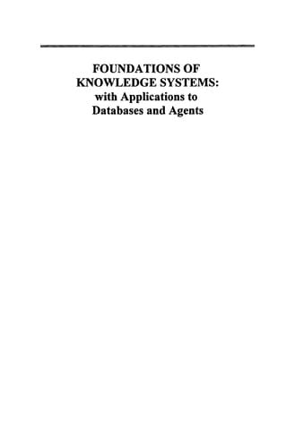 Foundations of Knowledge Systems