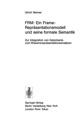 FRM: Ein Frame-Repräsentationsmodell und seine formale Semantik