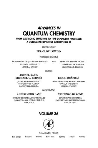 From Electronic Structure to Time-Dependent Processes