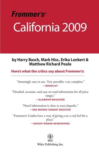 Frommer's California 2009
