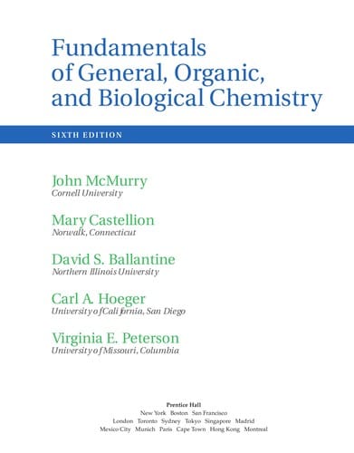 Fundamentals of general, organic, and biological chemistry