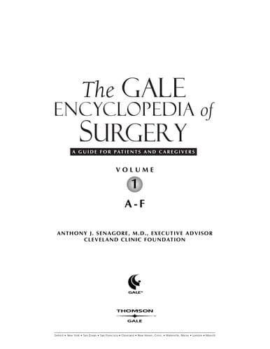 The Gale encyclopedia of surgery