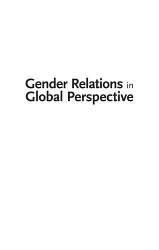 Gender relations in global perspective
