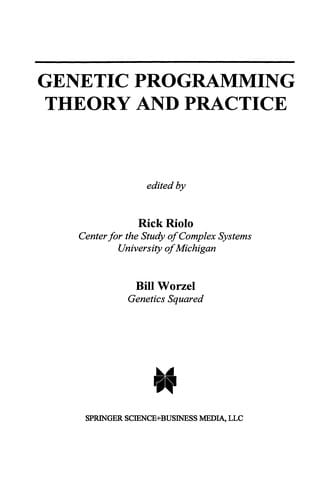 Genetic Programming Theory and Practice