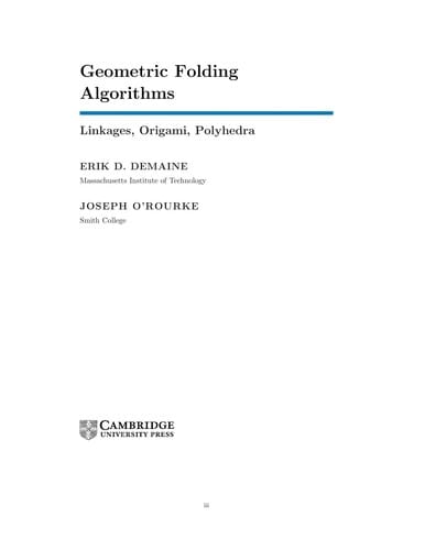 Geometric Folding Algorithms