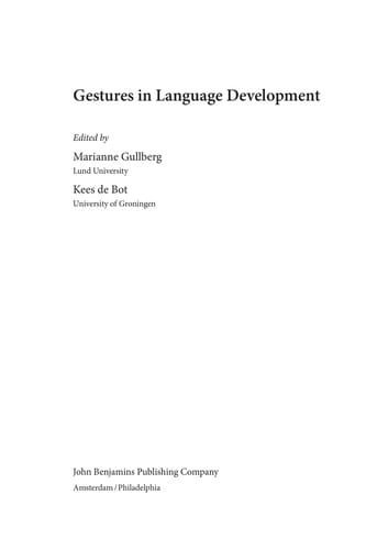 Gestures in language development