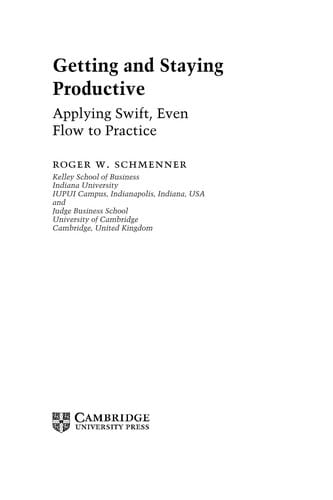 Getting and staying productive