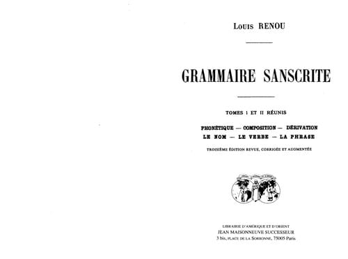 Grammaire sanscrite