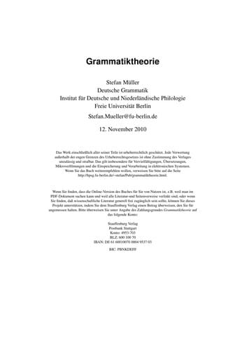 Grammatiktheorie