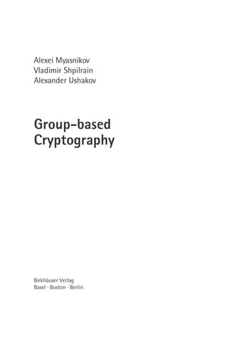 Group-based cryptography