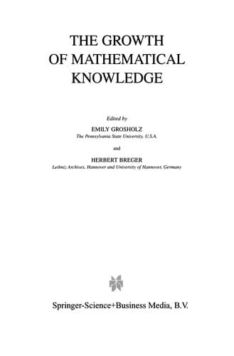 The Growth of Mathematical Knowledge