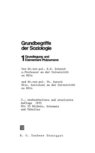 Grundbegriffe der Soziologie