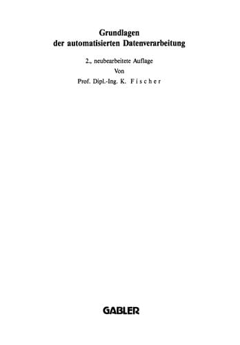 Grundlagen der automatisierten Datenverarbeitung